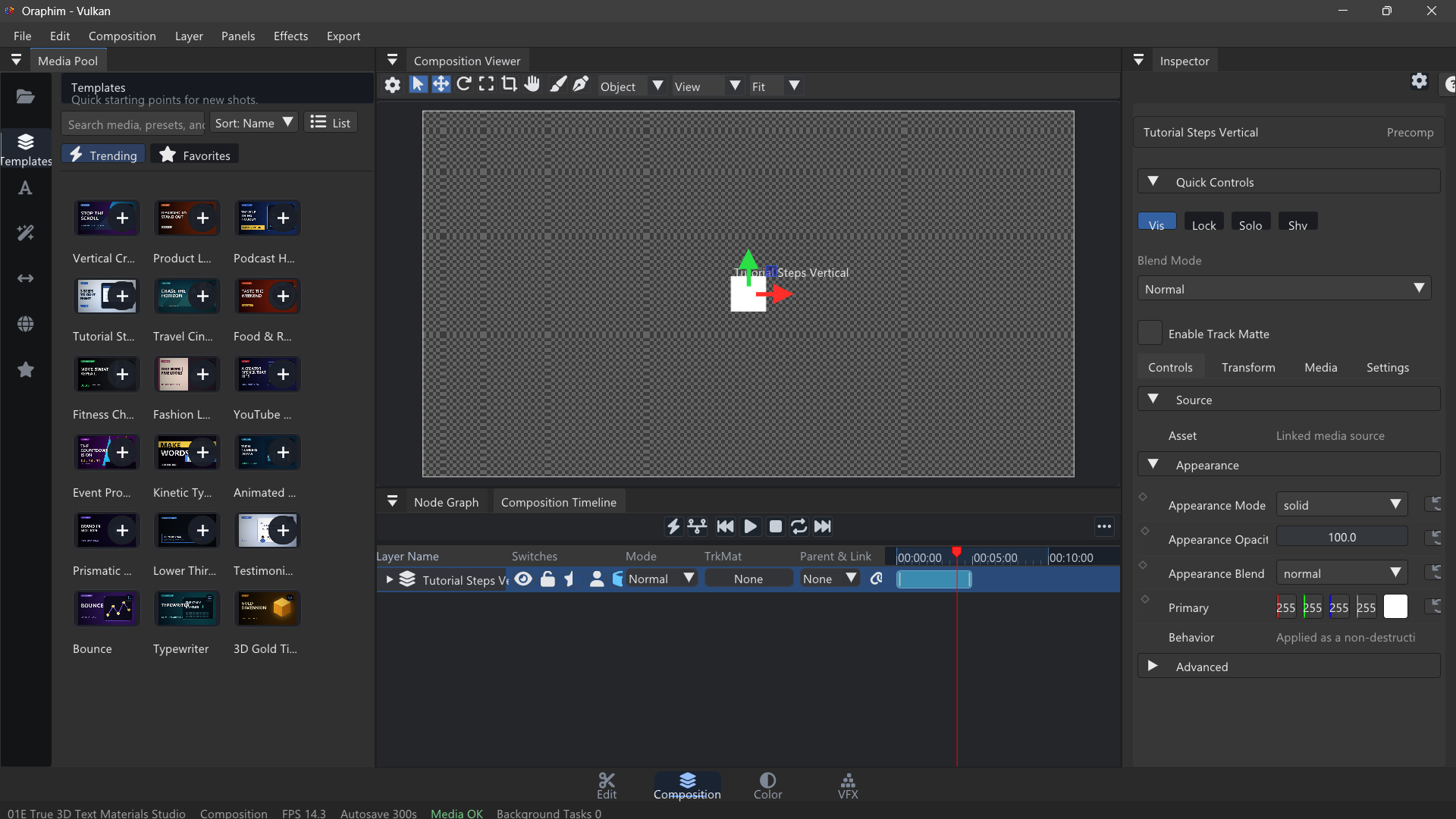 Oraphim Composition workspace